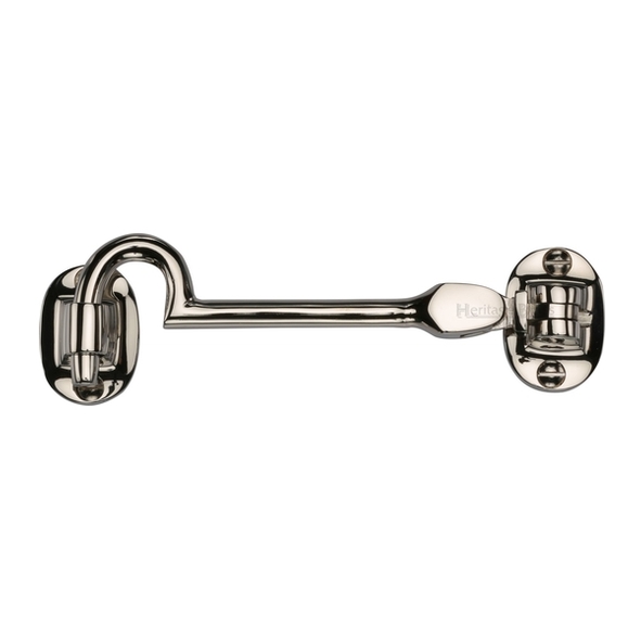 C1530 4-PNF • 100mm • Polished Nickel • Heritage Brass Silent Pattern Cabin Hook